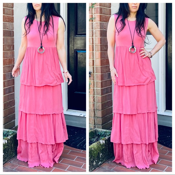 BEAUTIFUL ROSE LAYERED TANK MAXI DRESS - Picture 5 of 8